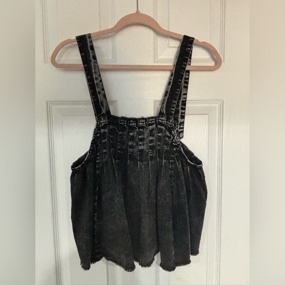 Free People black jean tank top
